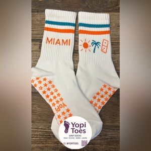 Miami Theme Grippy Socks - great for Pilates/Yoga/Lagree/Barre